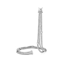 Load image into Gallery viewer, 14k White Gold Three Row Diamond Bracelet - from Holsten Jewelers