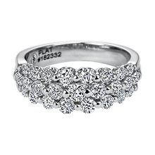 Load image into Gallery viewer, Platinum and Diamond 3 Row Diamond Band - from Holsten Jewelers