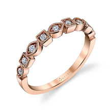 Load image into Gallery viewer, 14k White Gold Milena Stackable Diamond Wedding Band