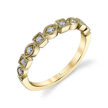 Load image into Gallery viewer, 14k White Gold Milena Stackable Diamond Wedding Band