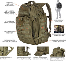 Load image into Gallery viewer, 5.11 Rush 72 Backpack - Black