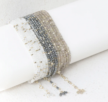 Load image into Gallery viewer, Champagne Garnet Wrap Bracelet
