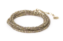 Load image into Gallery viewer, Champagne Garnet Wrap Bracelet