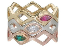 Load image into Gallery viewer, Lucia Single Stone Marquise Stacking Band with Rhodolite Garnet