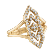 Load image into Gallery viewer, Gianna Chevron Ring with Diamonds
