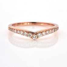 Load image into Gallery viewer, 14k White Gold Diamond Chevron Style  Ring
