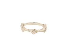 Load image into Gallery viewer, 14k Diamond And Fluted Bar Stacking Ring
