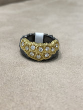 Load image into Gallery viewer, 18k Yellow Gold And Black Rhodium Silver Diamond Fashion Ring - from Holsten Jewelers
