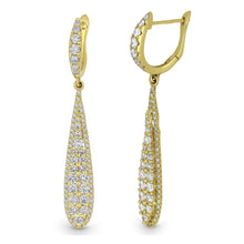 Load image into Gallery viewer, 14k Yellow Gold Diamond Dangle Earrings - from Holsten Jewelers
