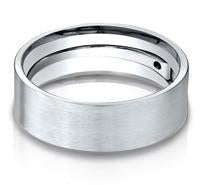 Load image into Gallery viewer, 14k White Gold 7mm Comfort-Fit Satin Finish Wedding Band - from Holsten Jewelers
