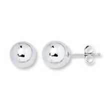 Load image into Gallery viewer, 14K White Gold 6mm Ball Stud Earrings - from Holsten Jewelers
