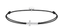 Load image into Gallery viewer, Sterling Silver CZ Cross Charm Bracelet
