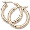 14K Rose Gold 3X20mm Hoop Earrings