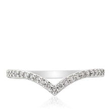 Load image into Gallery viewer, 14k White Gold Diamond Chevron Style  Ring - from Holsten Jewelers
