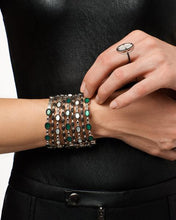 Load image into Gallery viewer, Frieda Rothman Sterling Silver Industrial Finish Pave Hinge Bracelet - from Holsten Jewelers
