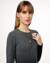 Load image into Gallery viewer, Frieda Rothman Sterling Silver Industrial Finish Pavé Dangle Earrings - from Holsten Jewelers
