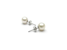 Load image into Gallery viewer, 14K White Gold  6.5mm Cultured Pearl Stud Earrings - from Holsten Jewelers
