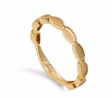 Load image into Gallery viewer, 14k White Gold Bubble Milgrain Stacking Ring
