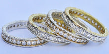 Load image into Gallery viewer, 18k Yellow Gold/ Black Rhodium Diamond Eternity Band
