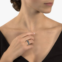Load image into Gallery viewer, Laurel Ring with Diamonds in Black Rhodium Sterling Silver - from Holsten Jewelers
