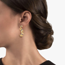 Load image into Gallery viewer, Michael Aram Sterling Silver and 18k Yellow Gold Butterfly Gingko Triple Drop Earrings - from Holsten Jewelers
