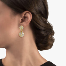Load image into Gallery viewer, Michael Aram Botanical Leaf Pave Double Drop Earrings - from Holsten Jewelers
