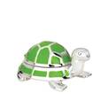 Load image into Gallery viewer, Silver Plate Jungle Parade Turtle Tooth Fairy Box
