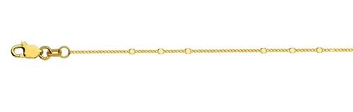 14k 1.35mm Triple Cube Saturn Chain Anklet Bracelet