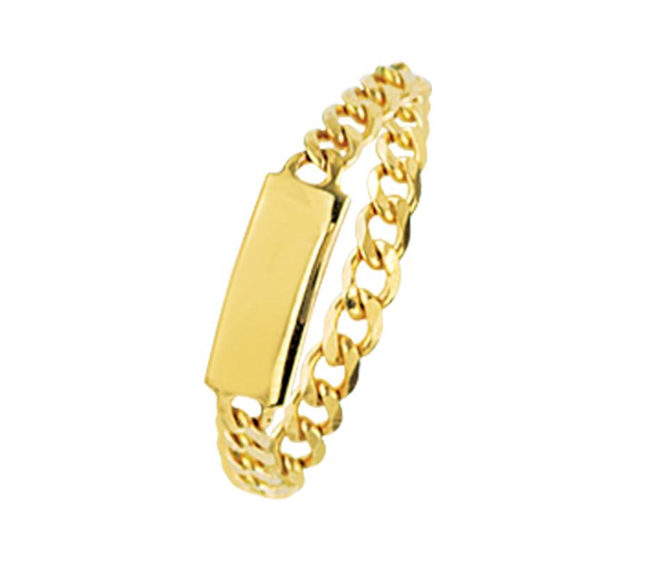 14k Mini Id Place Chain Ring
