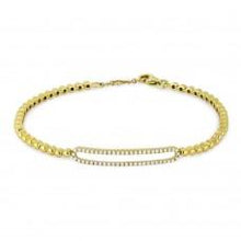 Load image into Gallery viewer, 14k White Gold Open Diamond Bar Bracelet
