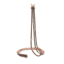 Load image into Gallery viewer, 14k White Gold Three Row  Diamond  Bracelet
