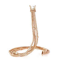 Load image into Gallery viewer, 14k White Gold Three Row  Diamond  Bracelet
