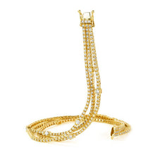 Load image into Gallery viewer, 14k White Gold Three Row  Diamond  Bracelet
