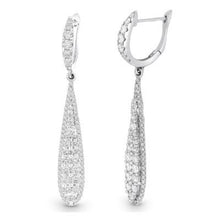 Load image into Gallery viewer, 14k Yellow Gold Diamond Dangle Earrings
