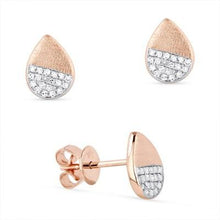 Load image into Gallery viewer, 14k Yellow Gold Tear Drop Diamond Stud Earrings
