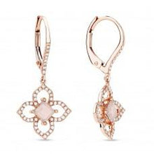 Load image into Gallery viewer, 14k Rose Clover Dangle Earrings
