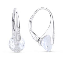 Load image into Gallery viewer, 14k Rose Gold White Topaz and Diamond Dangle Earrings
