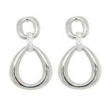 Load image into Gallery viewer, 14k Rose and White Gold Dangle Diamond Earrings
