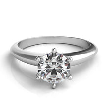Load image into Gallery viewer, Platinum  Solitaire Mounting with Knife Edge(center stone not included) - from Holsten Jewelers
