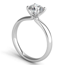Load image into Gallery viewer, Platinum Solitaire Engagement Ring Mounting(center stone not included) - from Holsten Jewelers
