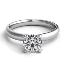 Load image into Gallery viewer, Platinum Solitaire Engagement Ring Mounting(center stone not included) - from Holsten Jewelers
