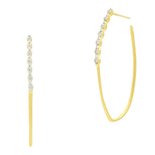 Load image into Gallery viewer, Frieda Rothman Fleur Bloom Empire Delicate Hoop Earring - from Holsten Jewelers
