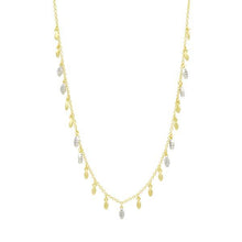 Load image into Gallery viewer, Frieda Rothman Fleur Bloom Empire Gold and Pave Short Chain Necklace - from Holsten Jewelers
