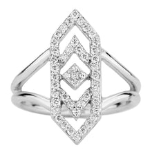 Load image into Gallery viewer, Gianna Chevron Ring with Diamonds
