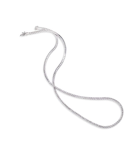 14k White Gold Diamond Riviera  Necklace - from Holsten Jewelers