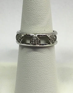 18k White Gold Diamond Heart Ring - from Holsten Jewelers