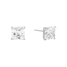 Load image into Gallery viewer, 14K 4MM Princess Cut CZ Earrings

