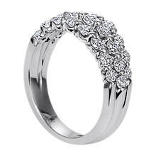 Load image into Gallery viewer, Platinum and Diamond 3 Row Diamond Band - from Holsten Jewelers

