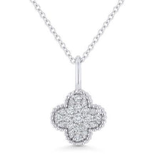 Load image into Gallery viewer, 14k  Gold Diamond Clover Pendant
