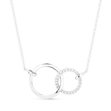 Load image into Gallery viewer, 14k Yellow and White Interlocking Circles Pendant
